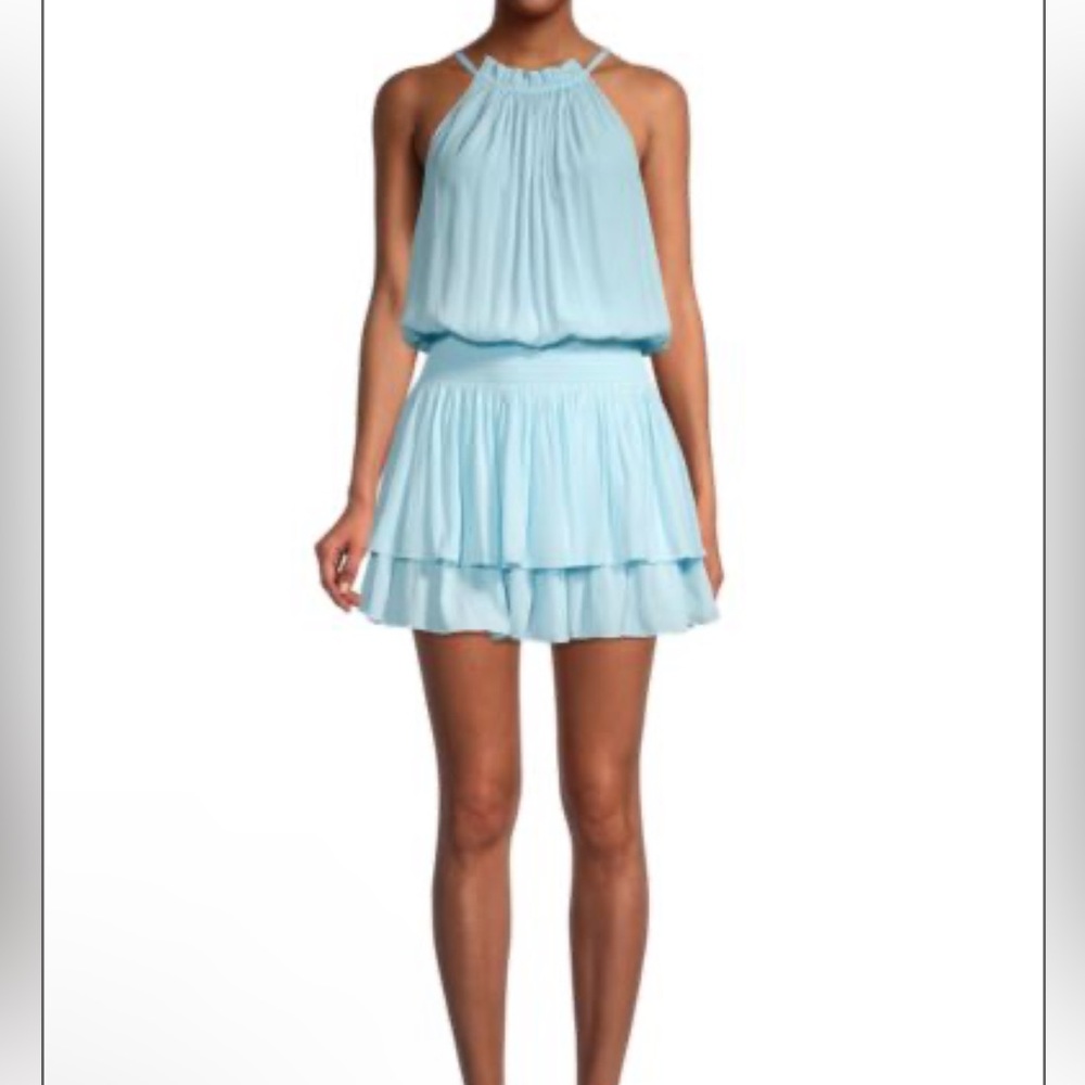 Ramy Brook Light Blue Halter Mini Dress